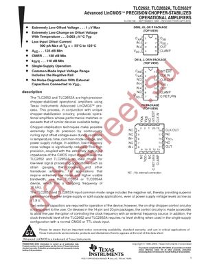 TLC2652I-8D datasheet  